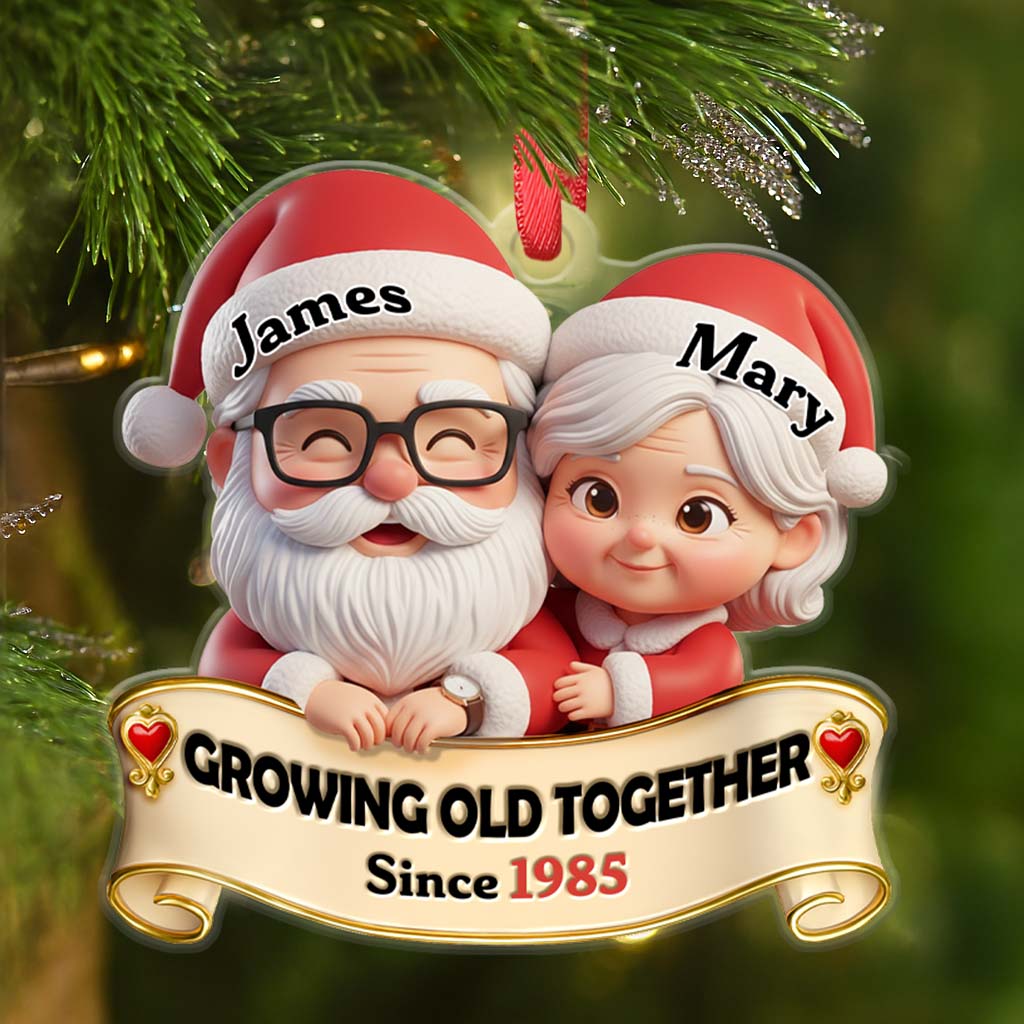 Personalized Christmas Ornament – Growing Old Together 3