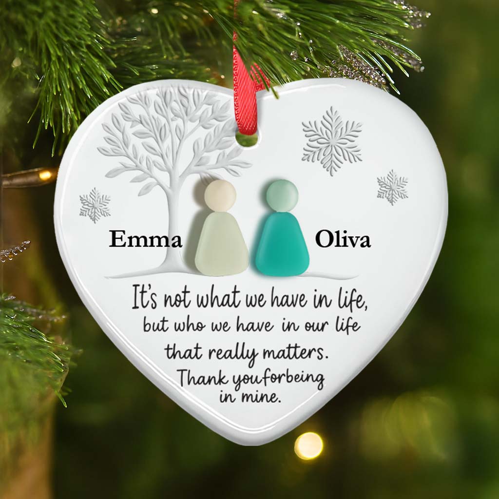 Heart-Shaped Sea Glass Friendship Decor – Heart Ceramic Ornament