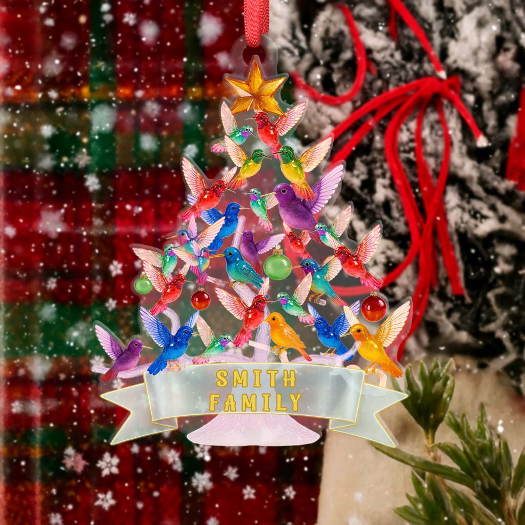 Hummingbird Christmas 2D Acrylic Ornament