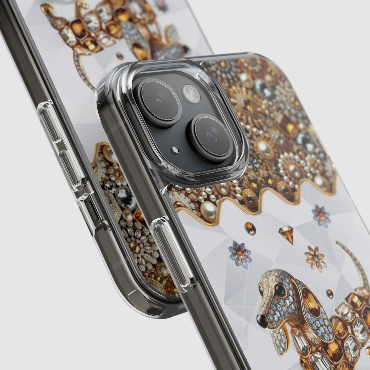 Regal Dachshund Jeweled Phone Case