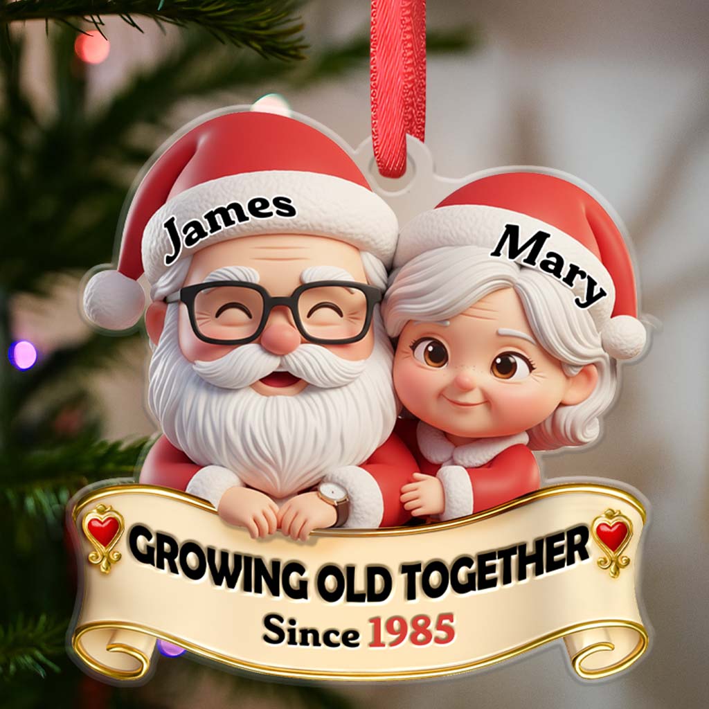 Personalized Christmas Ornament – Growing Old Together 3