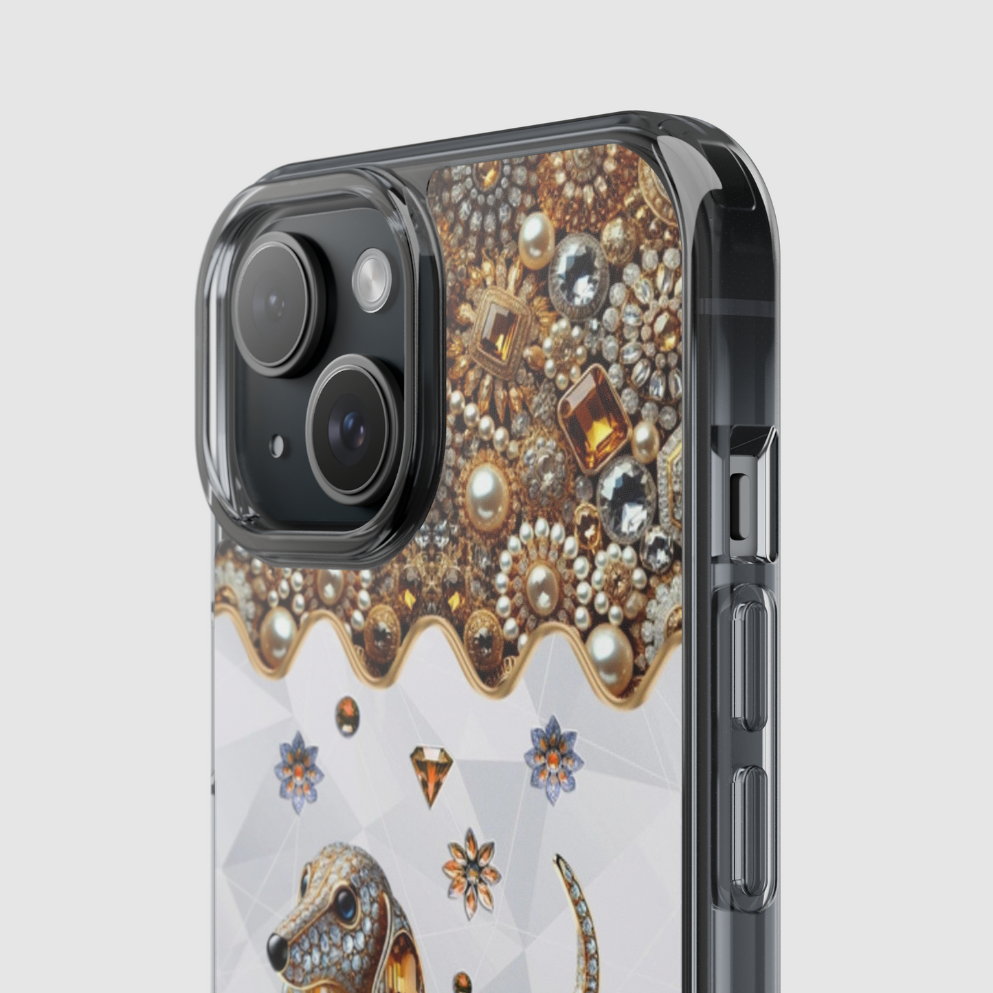Regal Dachshund Jeweled Phone Case