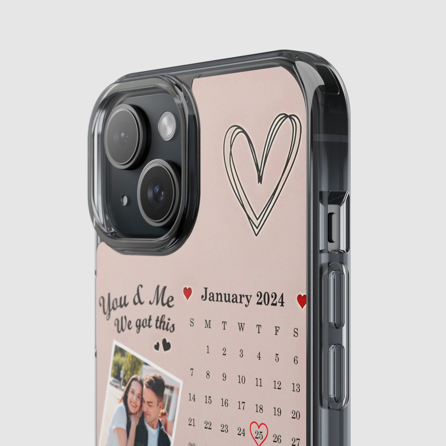 "Our Special Date" Custom Calendar Photo Case for Couples
