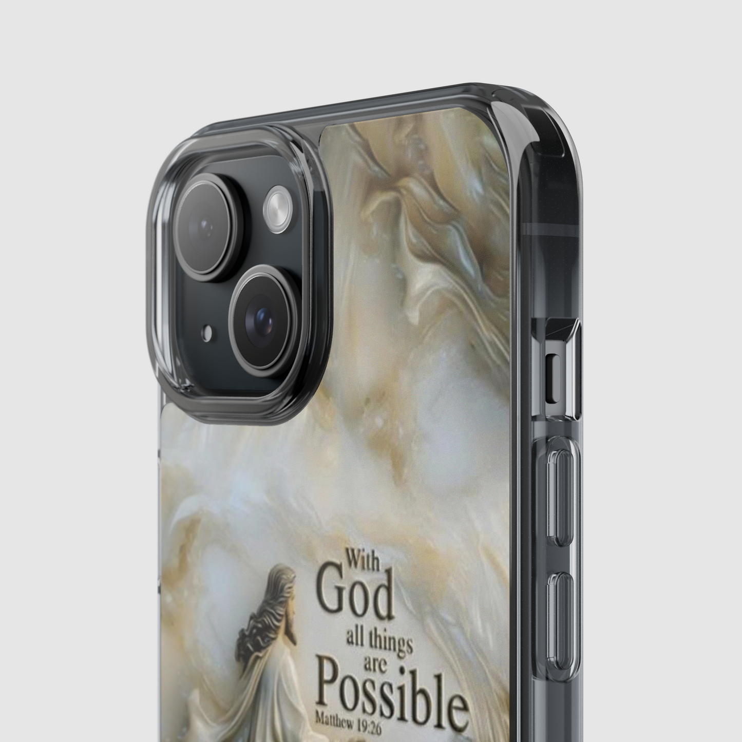 Christ Walking on Water – Bible Verse Phone Case with Custom Name
