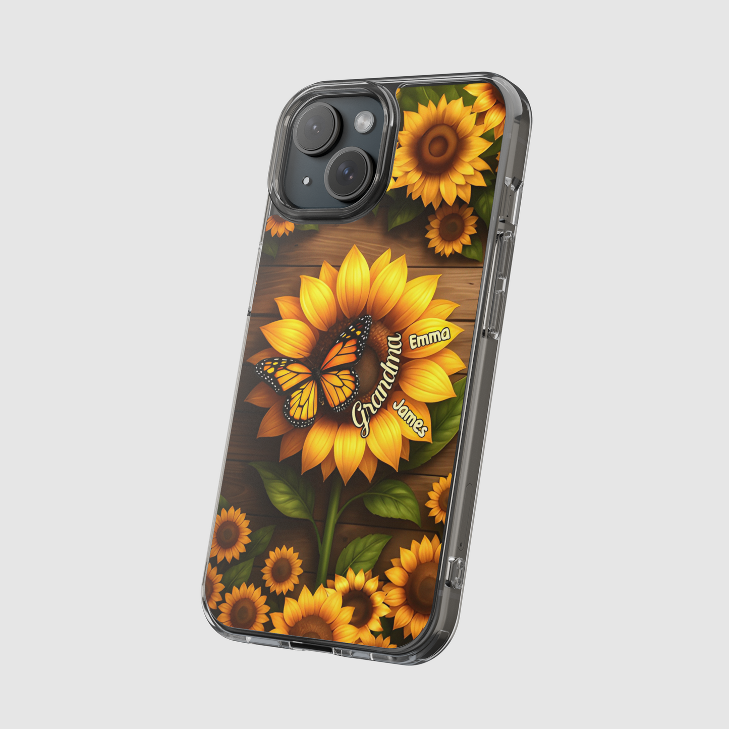 Personalized Grandma's Sunflower Garden Phone Case