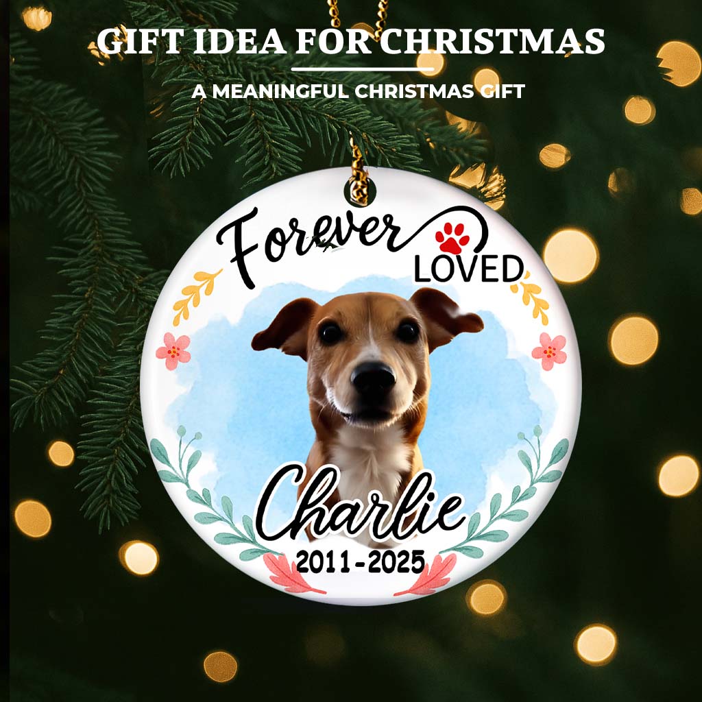 Personalized Pet Lover Ceramic Ornament – Forever Love