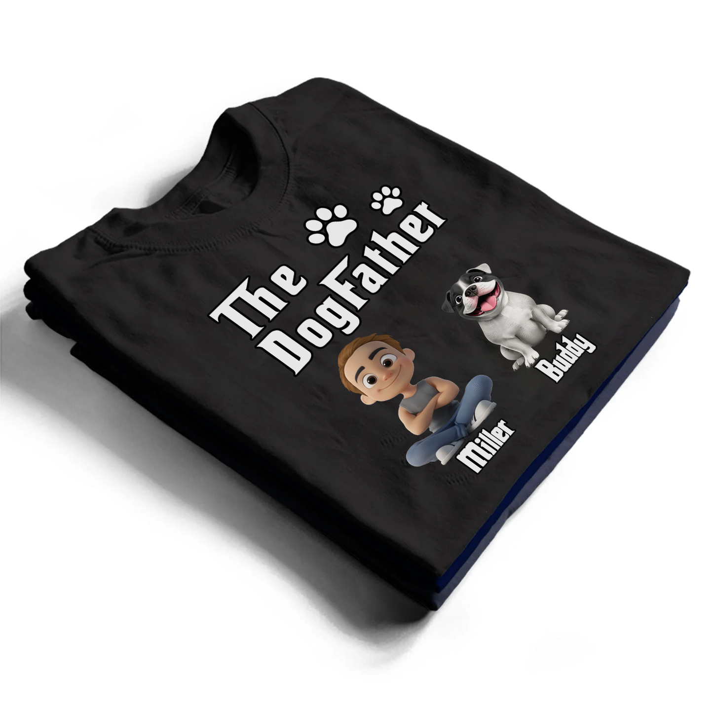 Cool Dog Father - Personalized Custom T-shirt