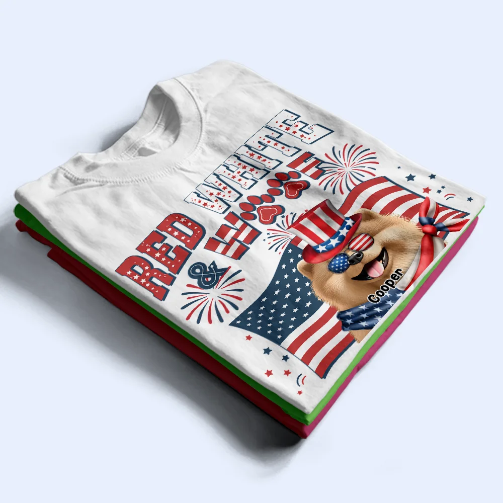 Personalized "Red White & Woof" 4th of July Patriotic Pet Apparel