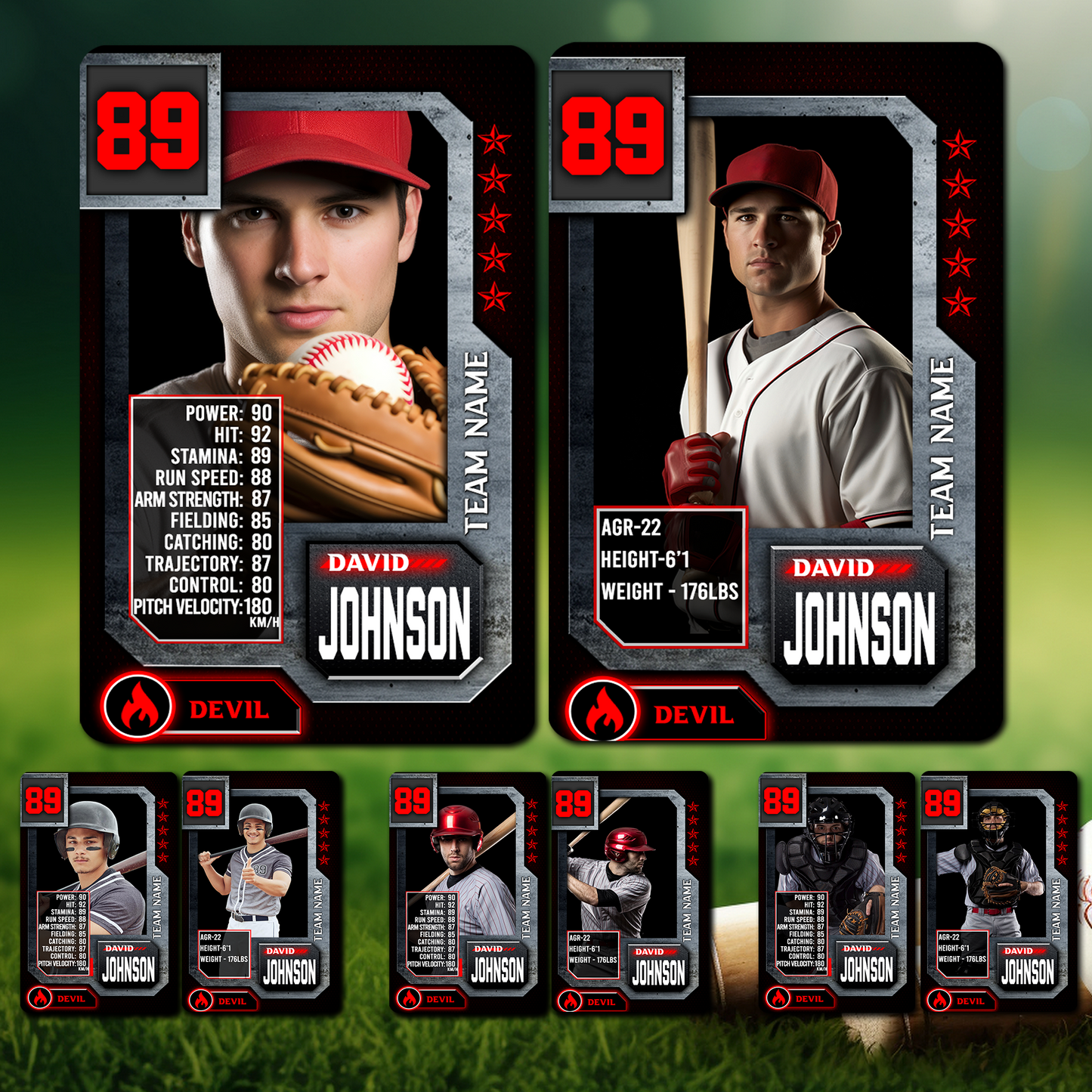 Custom Photo Baseball Card - Personalized "Player Stats" Edition