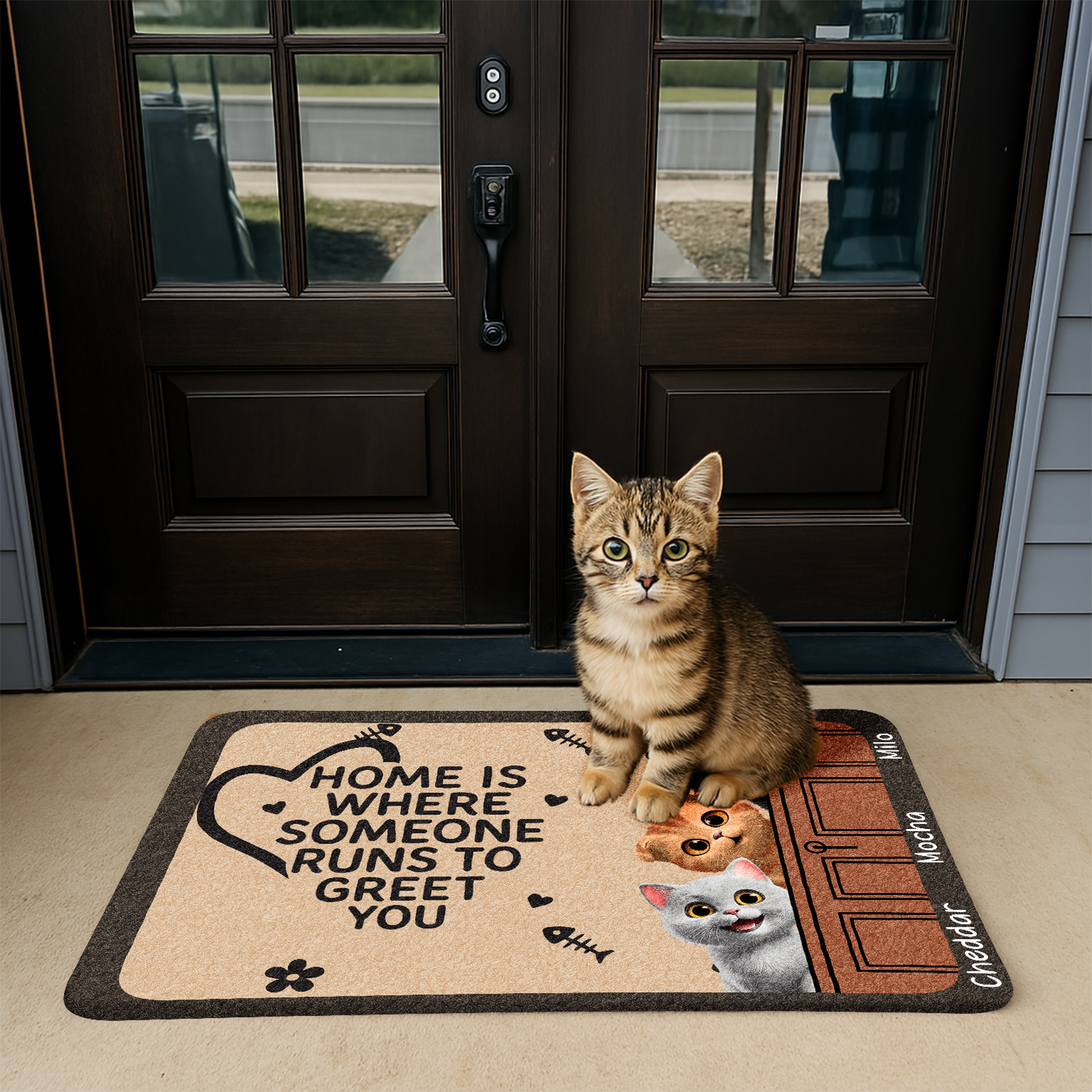 Pet Lovers Where Someone Runs To Greet You - Personalized Doormat