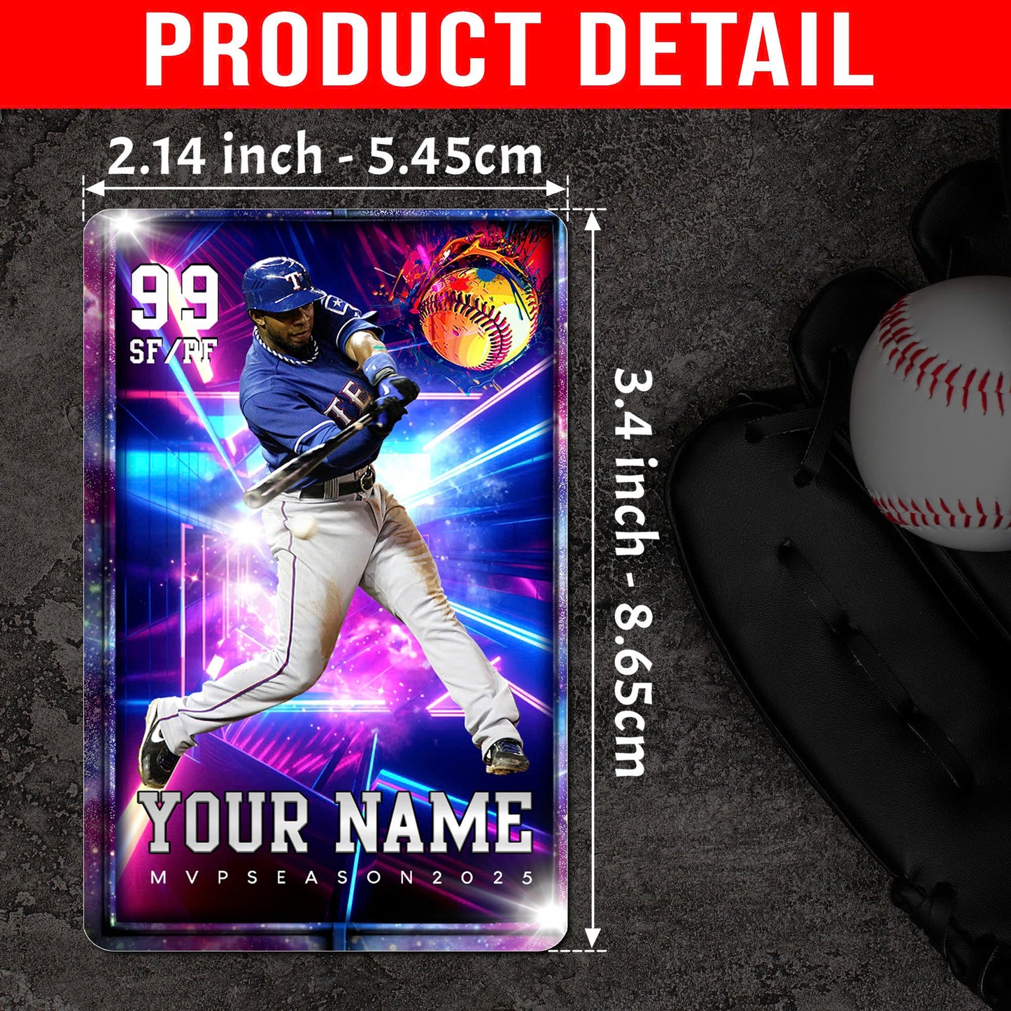 Custom MVP Baseball Card – Personalized Photo Wallet Card for Him