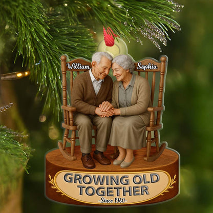 Growing Old Together - Personalized Customized Acrylic Ornament