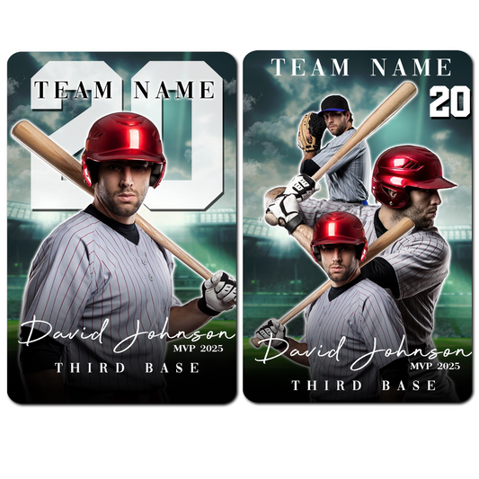 Custom Photo Baseball Card - Personalized "Pro Series" (Solo or Collage)