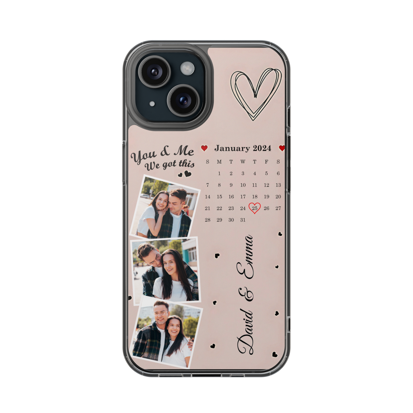 "Our Special Date" Custom Calendar Photo Case for Couples