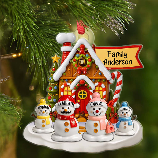 Merry Christmast Snowman - Personalized Customized Acrylic Ornament