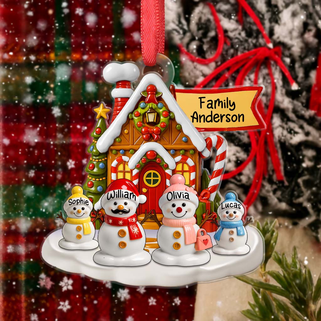 Merry Christmast Snowman - Personalized Customized Acrylic Ornament