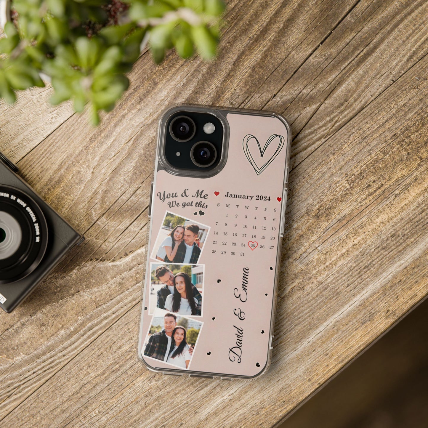 "Our Special Date" Custom Calendar Photo Case for Couples