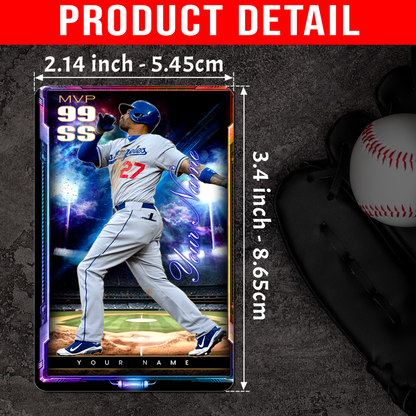 Custom Photo Baseball Card - Personalized "Stadium Lights" Card