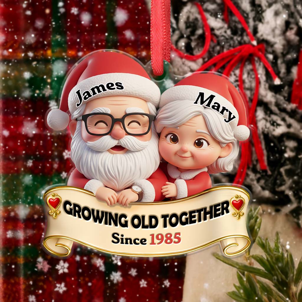 Personalized Christmas Ornament – Growing Old Together 3