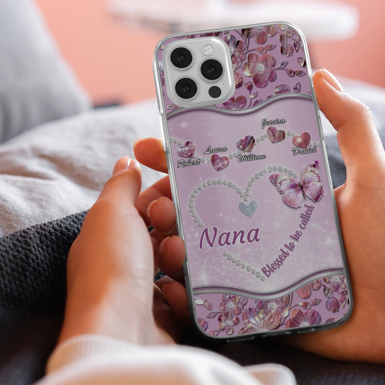 Sparkle & Shine 'Blessed to be Called Nana' Custom Phone Case