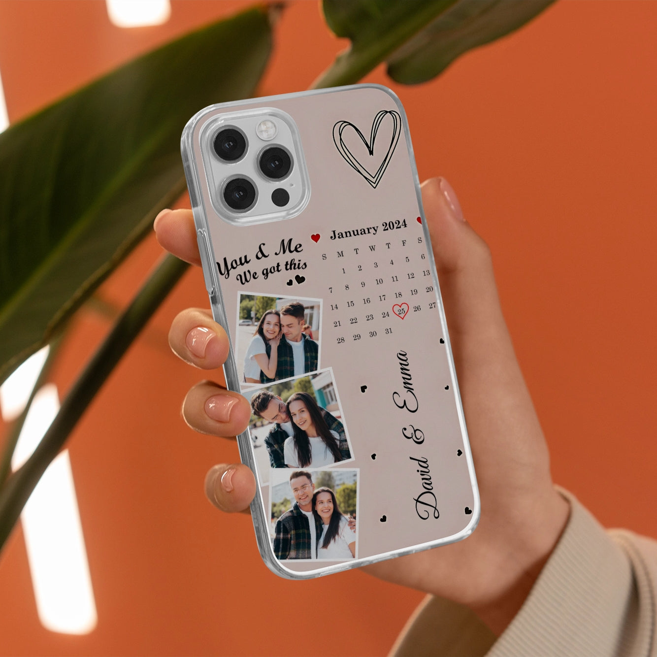"Our Special Date" Custom Calendar Photo Case for Couples