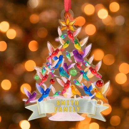 Hummingbird Christmas 2D Acrylic Ornament
