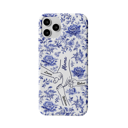 Love Blooms in Every Moment - Personalized Clear Phone Case for Family - Perfect Mother's Day Gift for Mom or Grandma