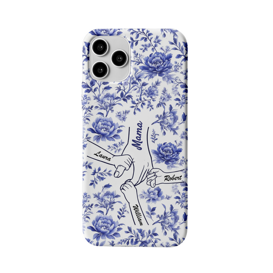 Love Blooms in Every Moment - Personalized Clear Phone Case for Family - Perfect Mother's Day Gift for Mom or Grandma