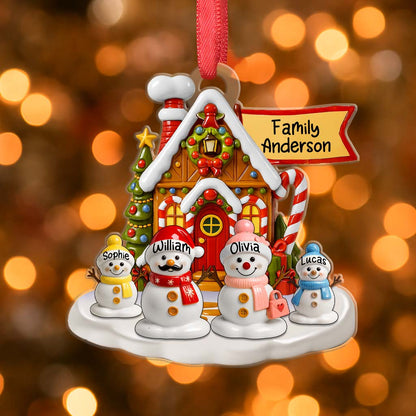 Merry Christmast Snowman - Personalized Customized Acrylic Ornament