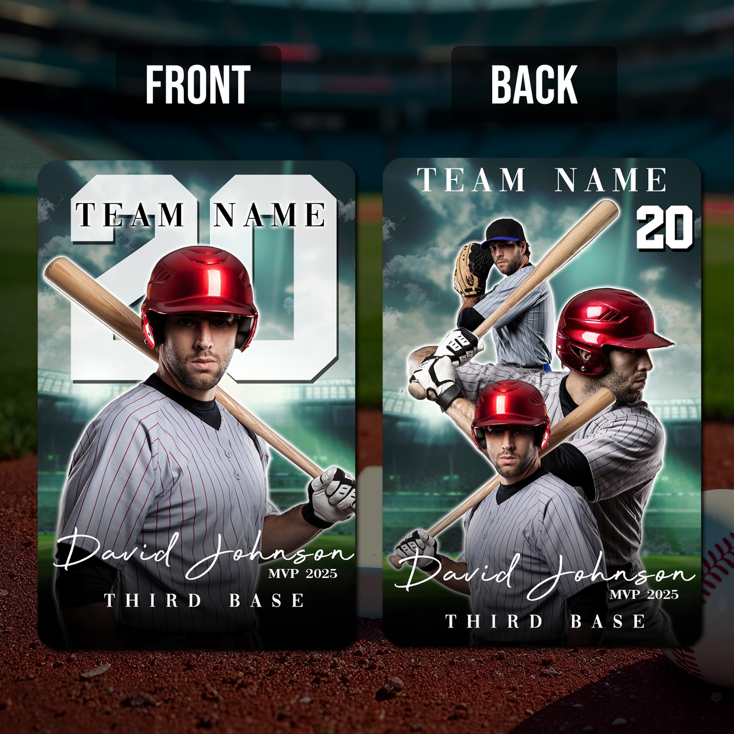 Custom Photo Baseball Card - Personalized "Pro Series" (Solo or Collage)