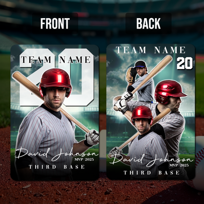 Custom Photo Baseball Card - Personalized "Pro Series" (Solo or Collage)