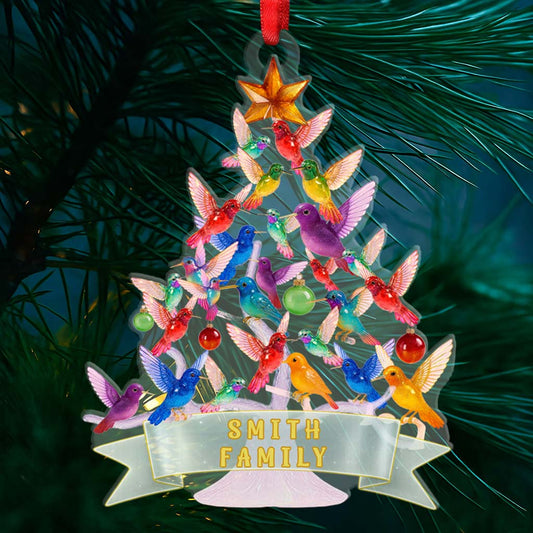 Hummingbird Christmas 2D Acrylic Ornament