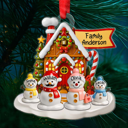 Merry Christmast Snowman - Personalized Customized Acrylic Ornament