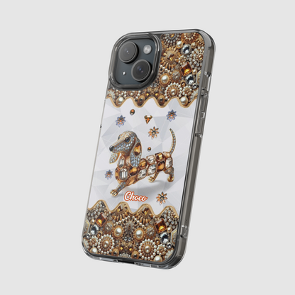 Regal Dachshund Jeweled Phone Case