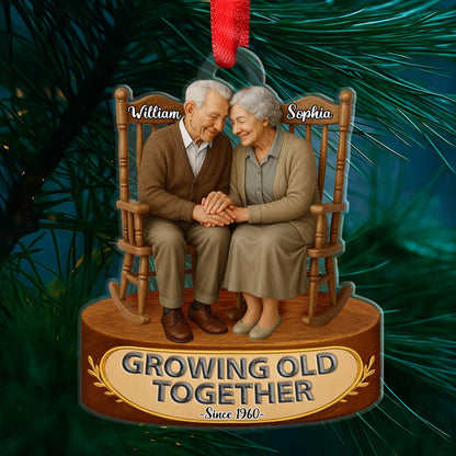 Growing Old Together - Personalized Customized Acrylic Ornament