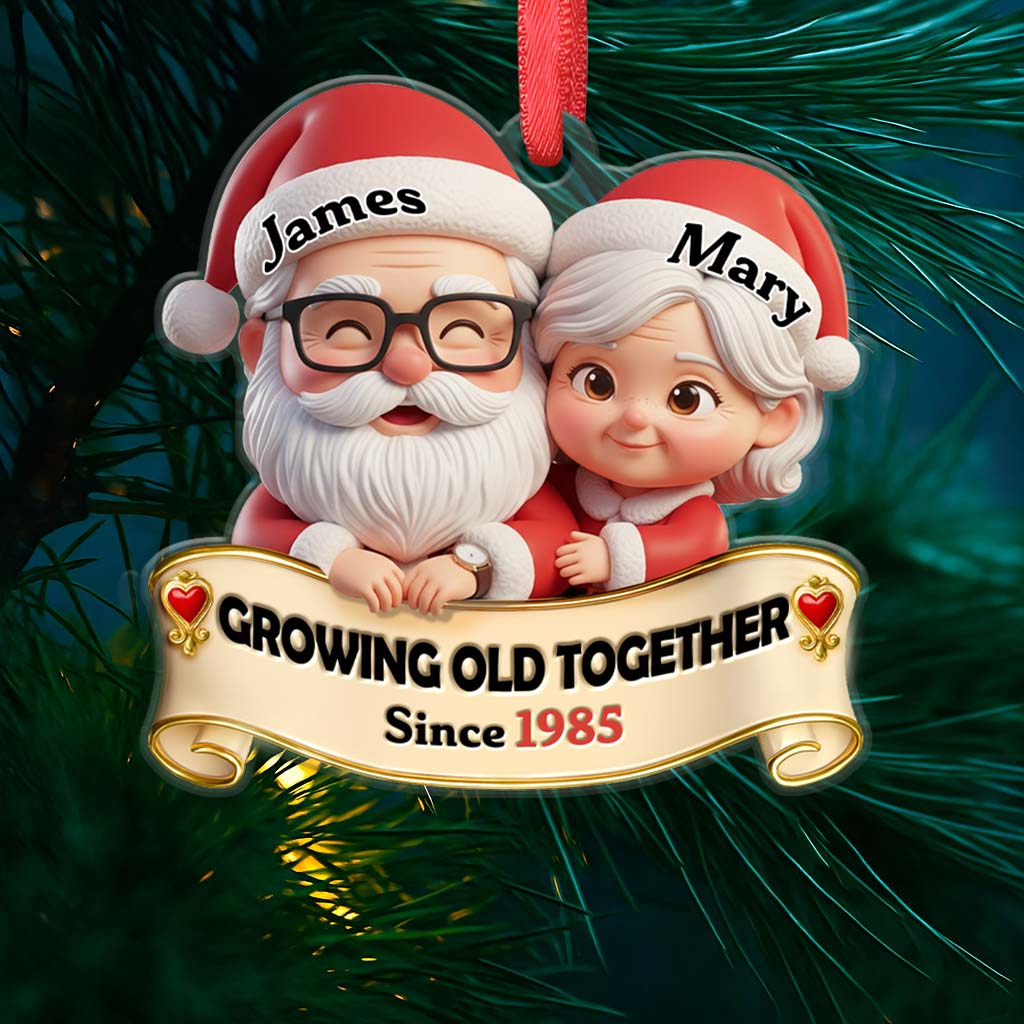 Personalized Christmas Ornament – Growing Old Together 3