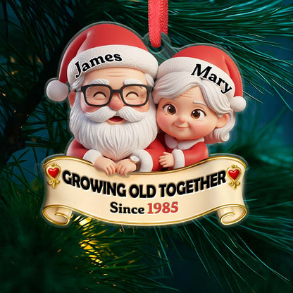 Personalized Christmas Ornament – Growing Old Together 3