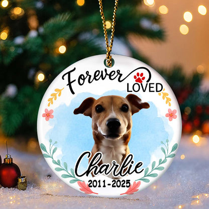 Personalized Pet Lover Ceramic Ornament – Forever Love