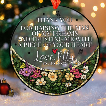 Personalized Ornament - Stained Glass Gift for Mother