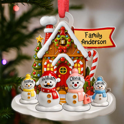 Merry Christmast Snowman - Personalized Customized Acrylic Ornament