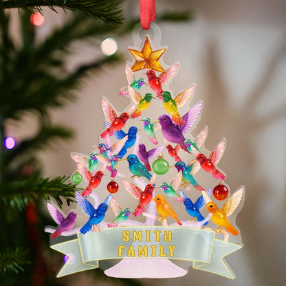 Hummingbird Christmas 2D Acrylic Ornament