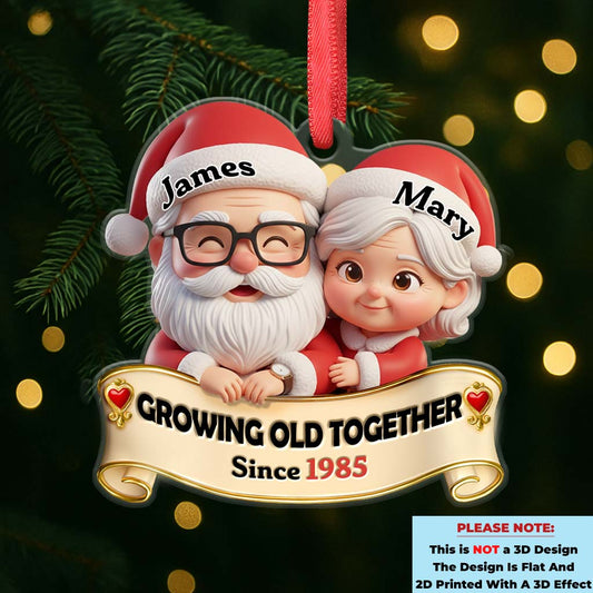 Personalized Christmas Ornament – Growing Old Together 3