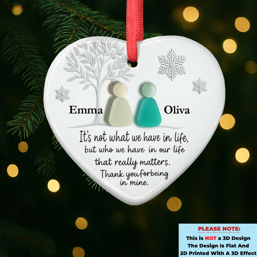 Heart-Shaped Sea Glass Friendship Decor – Heart Ceramic Ornament