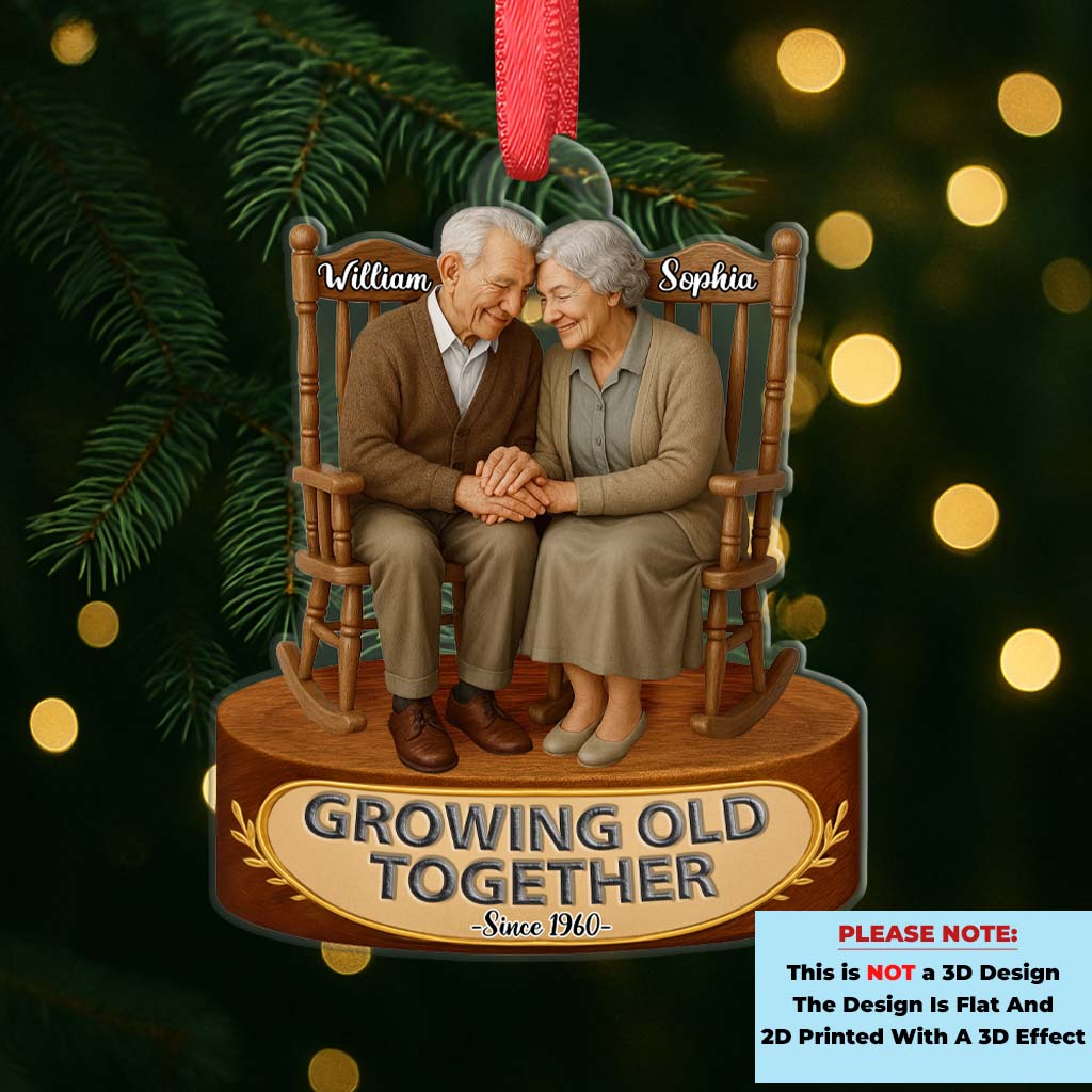 Growing Old Together - Personalized Customized Acrylic Ornament