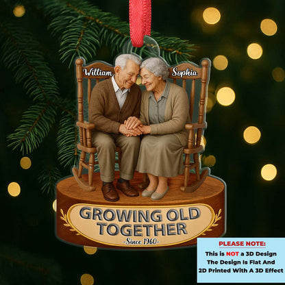 Growing Old Together - Personalized Customized Acrylic Ornament