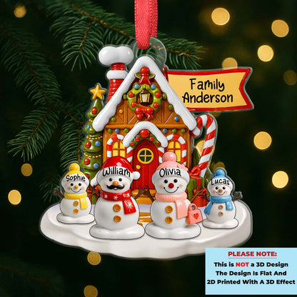 Merry Christmast Snowman - Personalized Customized Acrylic Ornament