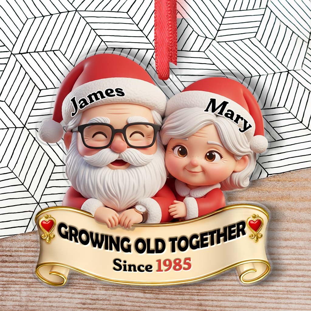 Personalized Christmas Ornament – Growing Old Together 3