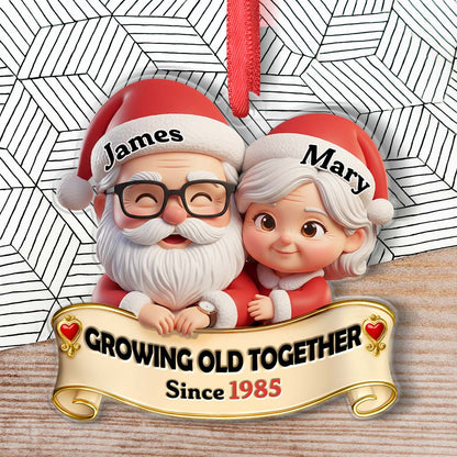 Personalized Christmas Ornament – Growing Old Together 3