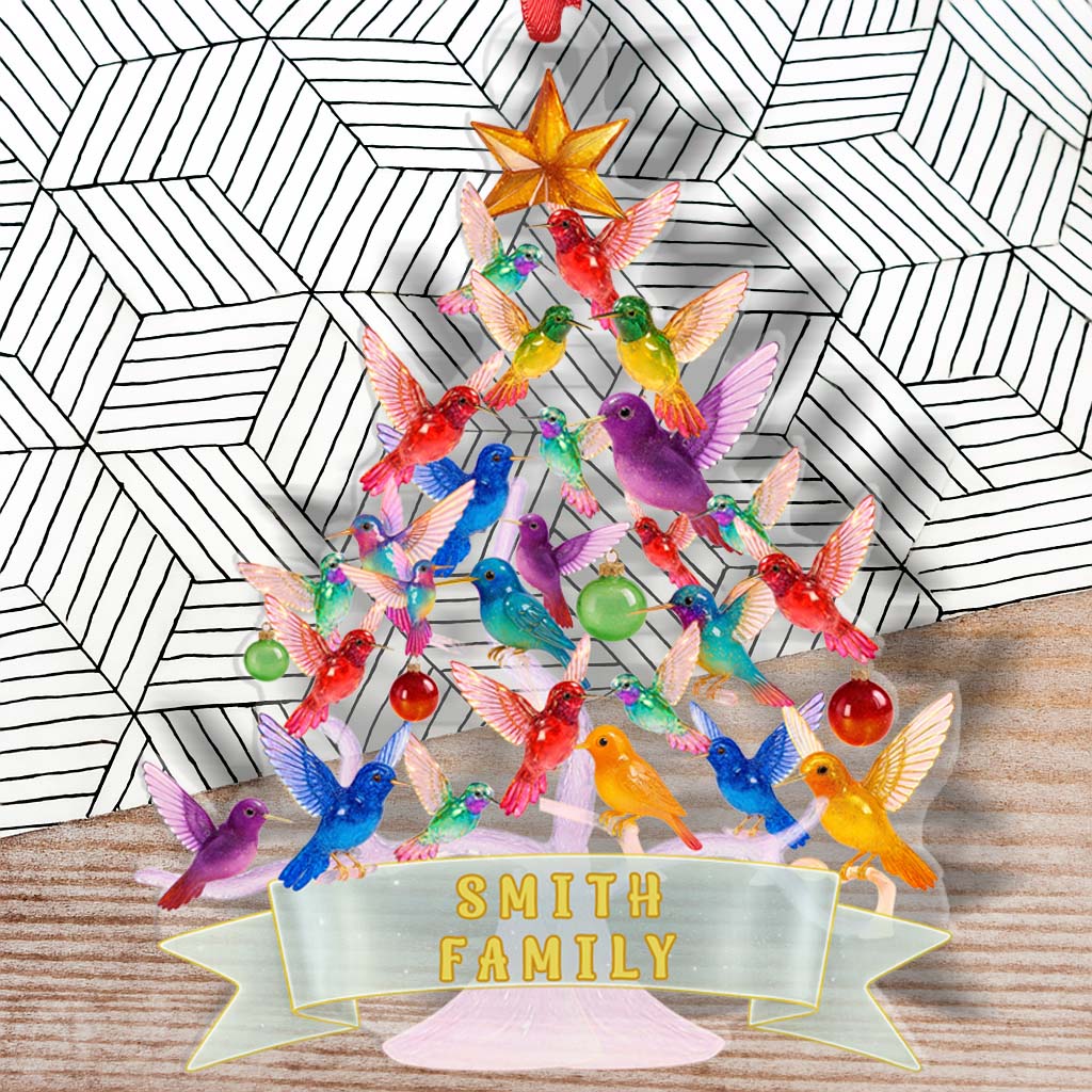 Hummingbird Christmas 2D Acrylic Ornament