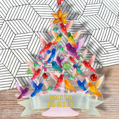 Hummingbird Christmas 2D Acrylic Ornament